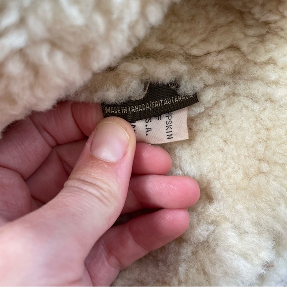 Genuine sheepskin and leather (suede) child’s winter hat - Picture 5 of 9